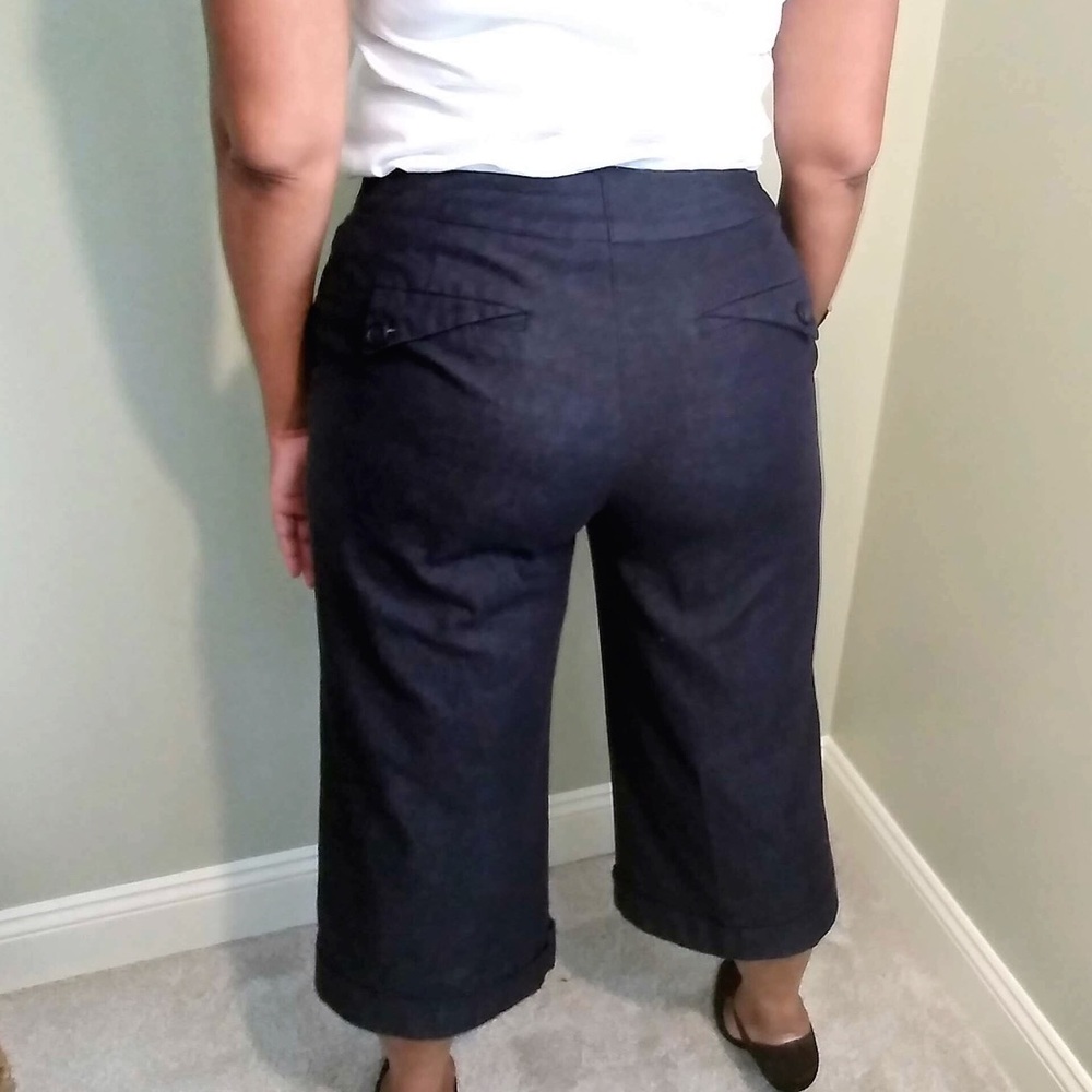 Worthington Curvy Fit Denim Culottes Gauchos - Picture 7 of 8